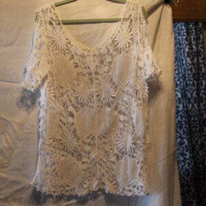 White Crocket Top (not lined)